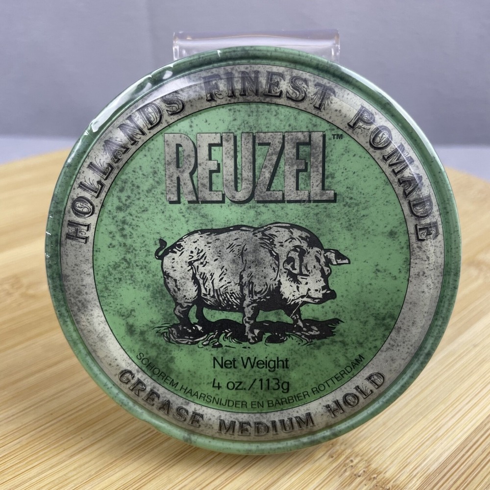 Reuzel Green Pomade Grease Medium Hold Hair Styling Product - 4‎ oz